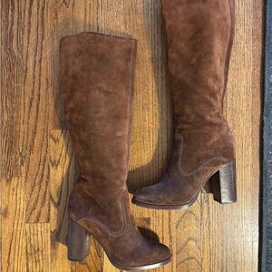 Brown Suede Frye Boots EUC